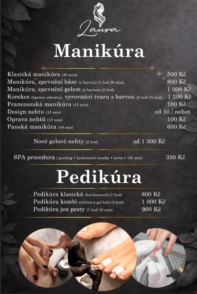 Ceník manikúra a pedikúra
